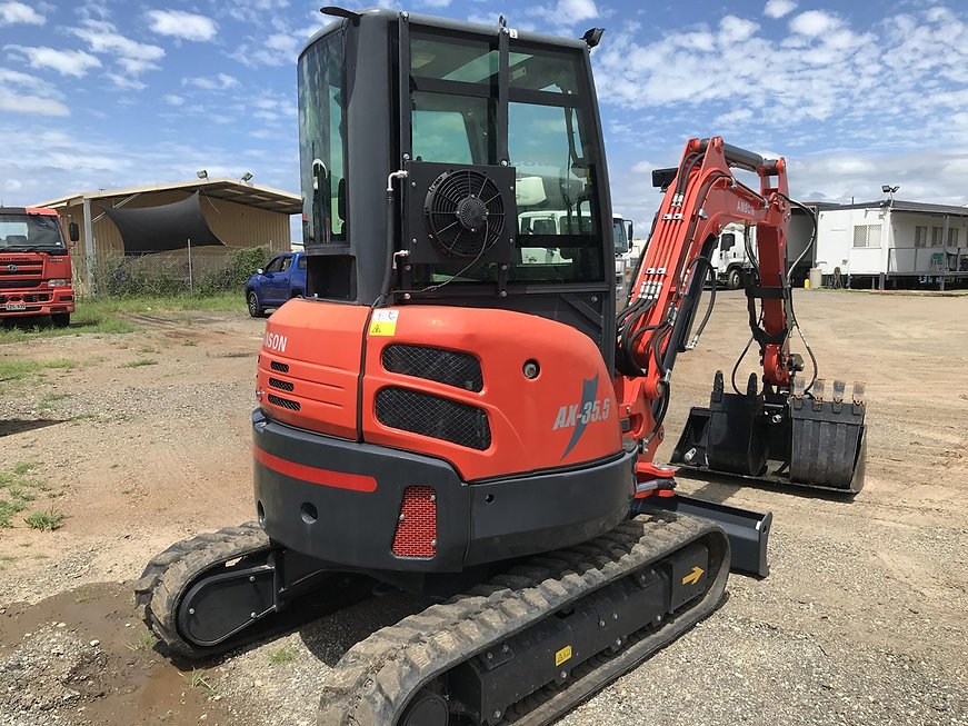 Anson AX-35.5 3.5-Ton Mini Excavator – Hydro-Control, Quick Hitch & Multi-Bucket Set - Thumbnail 4