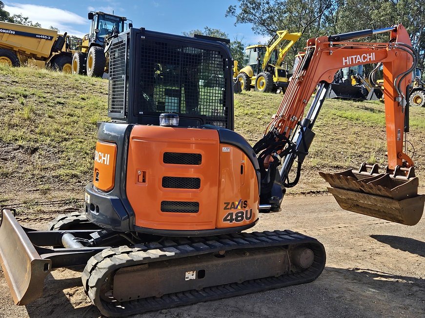 Hitachi 2019 ZX48U-5A 5-Ton Excavator – WedgeLock Quick Hitch, Multi-Bucket Bundle - Thumbnail 3
